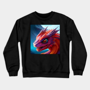 Red and Purple Dragon with Red Eyes Crewneck Sweatshirt